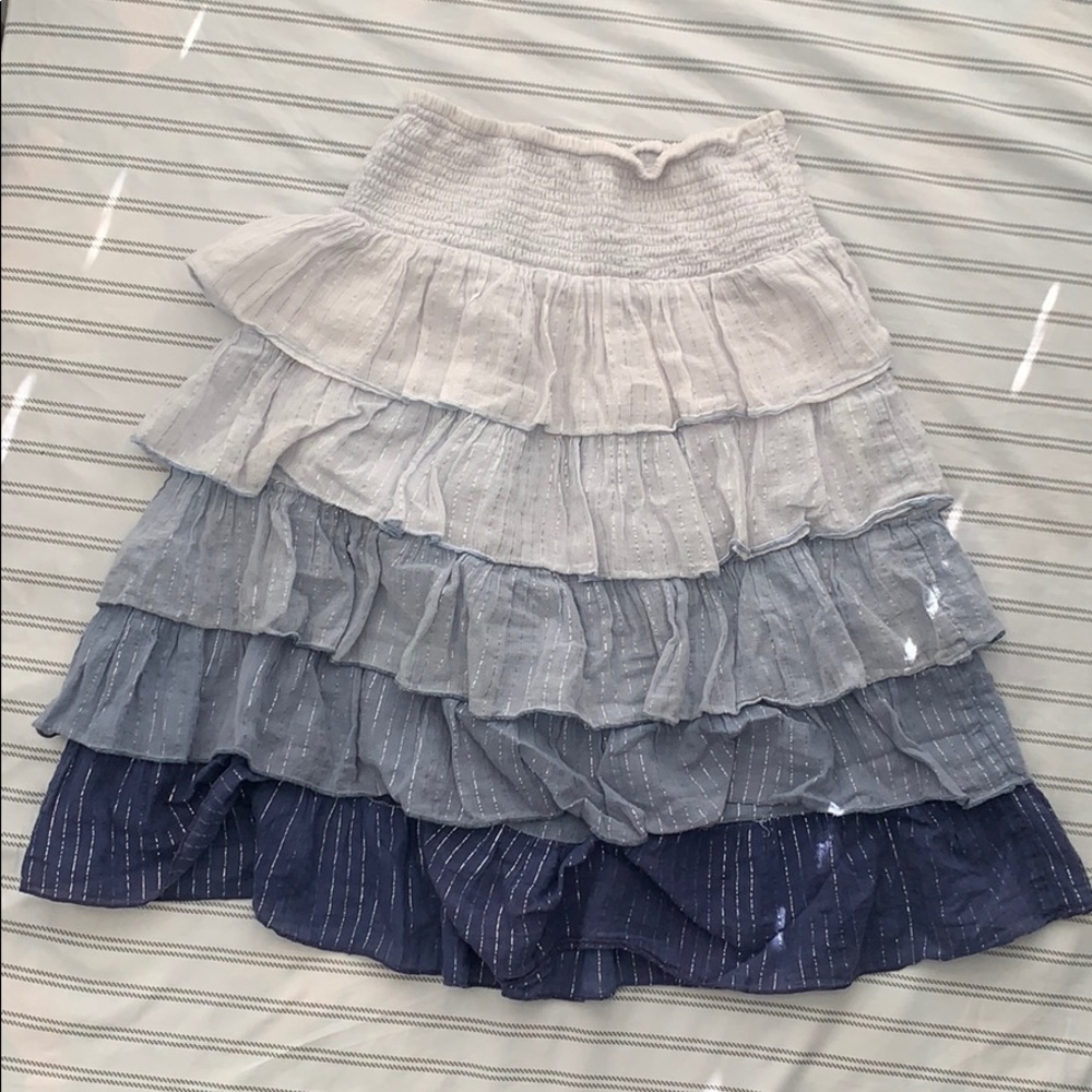 🌺 Girls Ruffled Blue Skirt 🌺